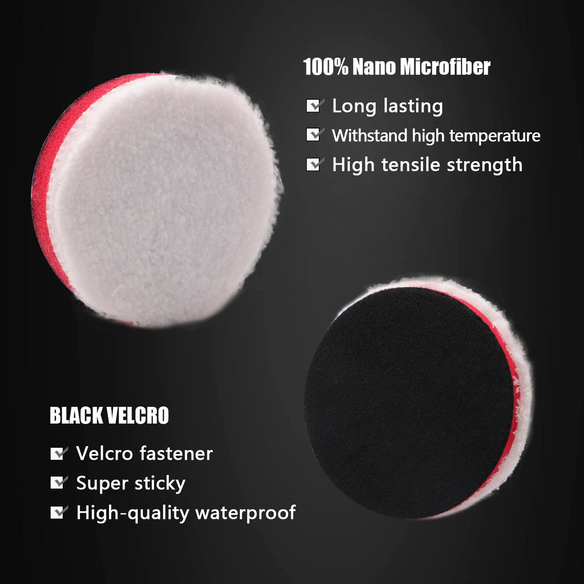 SPTA Drill Polishing Pads Kit, 20pcs 3inch (80mm) Car Foam Polishing Buffing Pads, Wool Pads