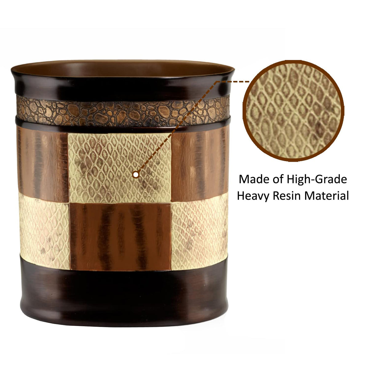Decorative Trash Can for Bathroom, Office & Bedroom - 2.1 Gallons Stylish & Small Trash Can for