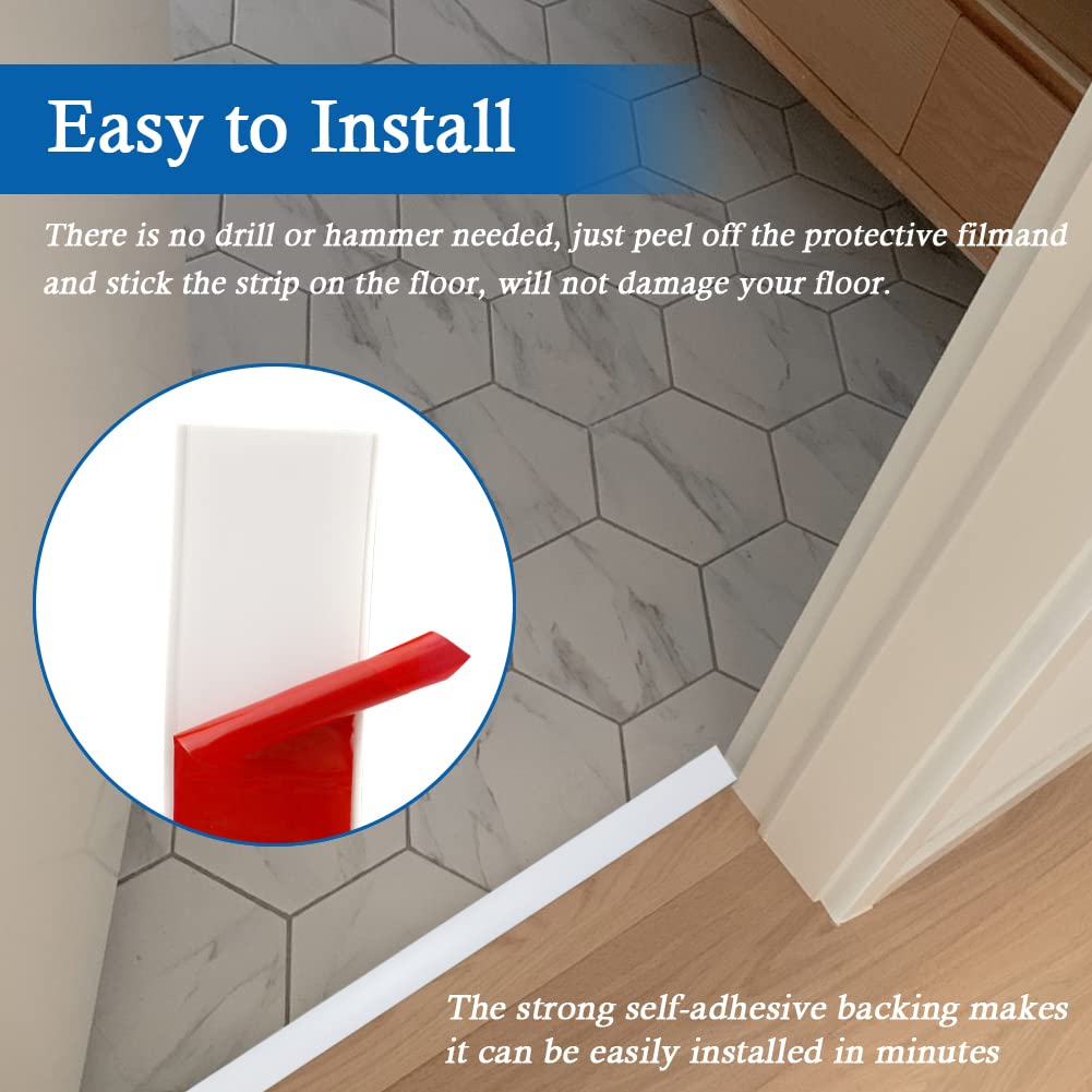 Floor Transition Strip Self Adhesive Floor Cover Strips Laminate 2" Wide Vinyl Flat Divider