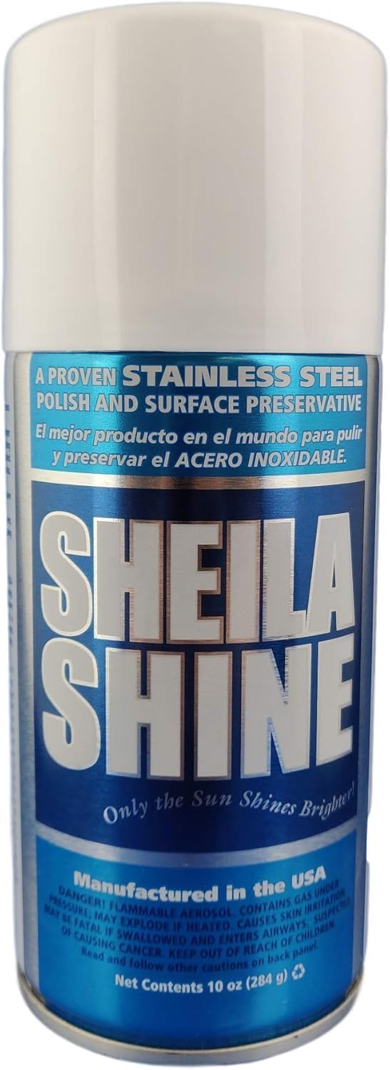 Sheila Shine 12 x 10 Oz. Stainless Steel Cleaner and Polish Aerosol Spray, Protect Household