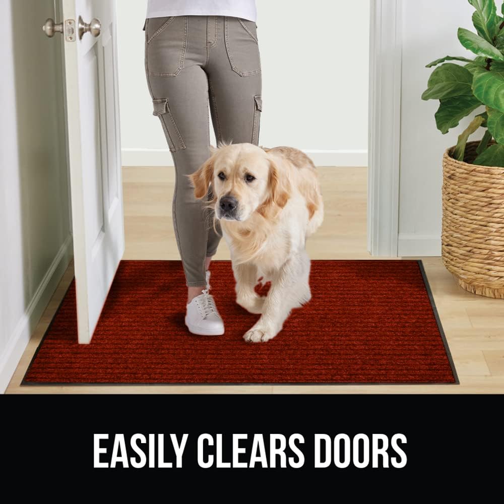 GORILLA GRIP Traffic Guard Door Mat, 2 Pack, Heavy Duty Waterproof Doormat, Commercial Office Space