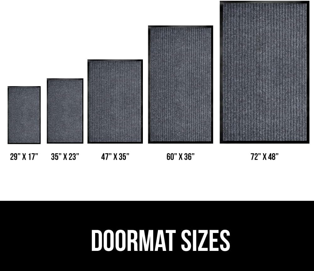 GORILLA GRIP Traffic Guard Door Mat, 47x35, Heavy Duty Welcome Mats, Commercial Office Space