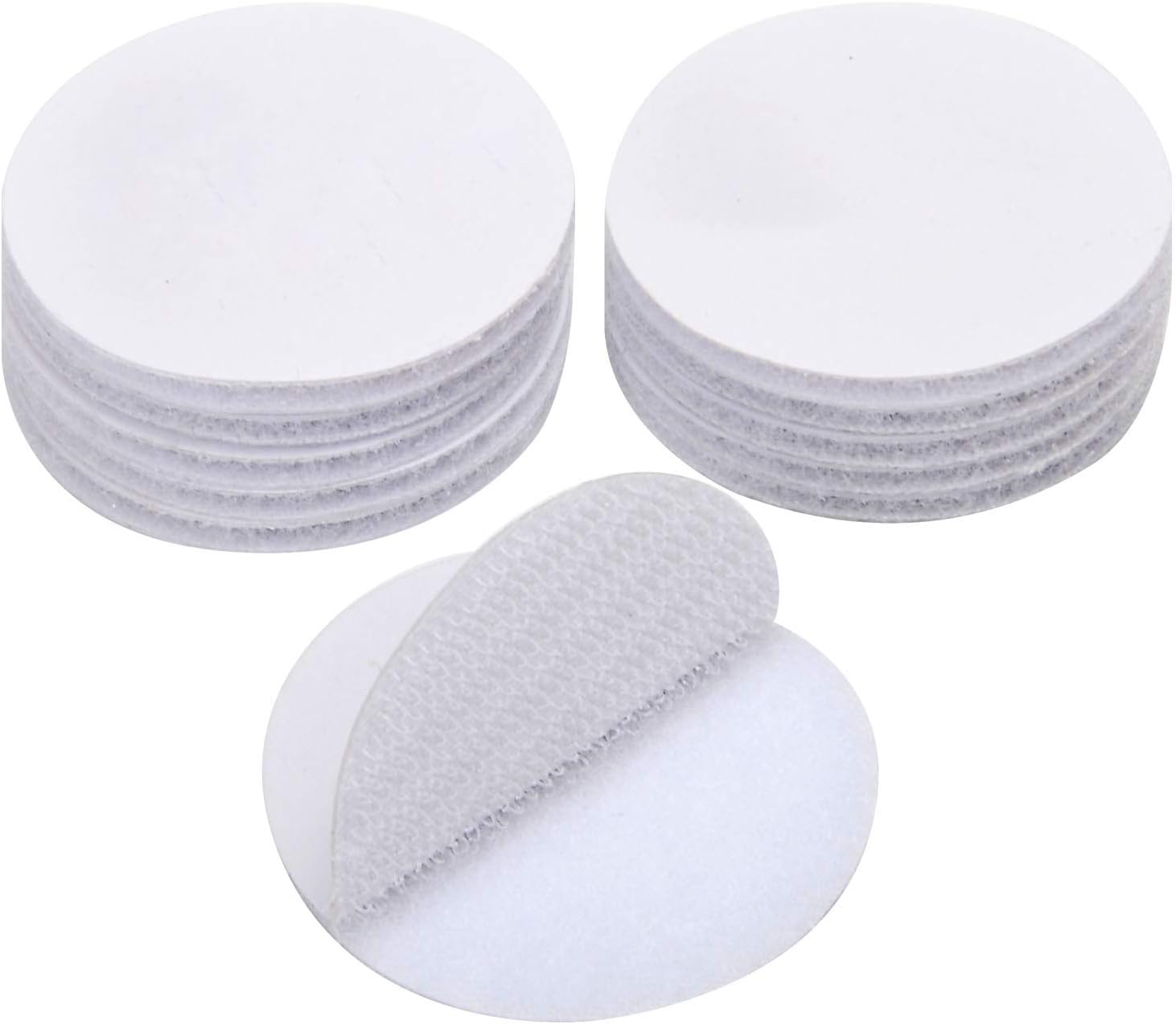 BRAVESHINE Adhesive Stickers- Removable Heavy-Weight Round Sticky Tapes Wall Mounting Tapes White