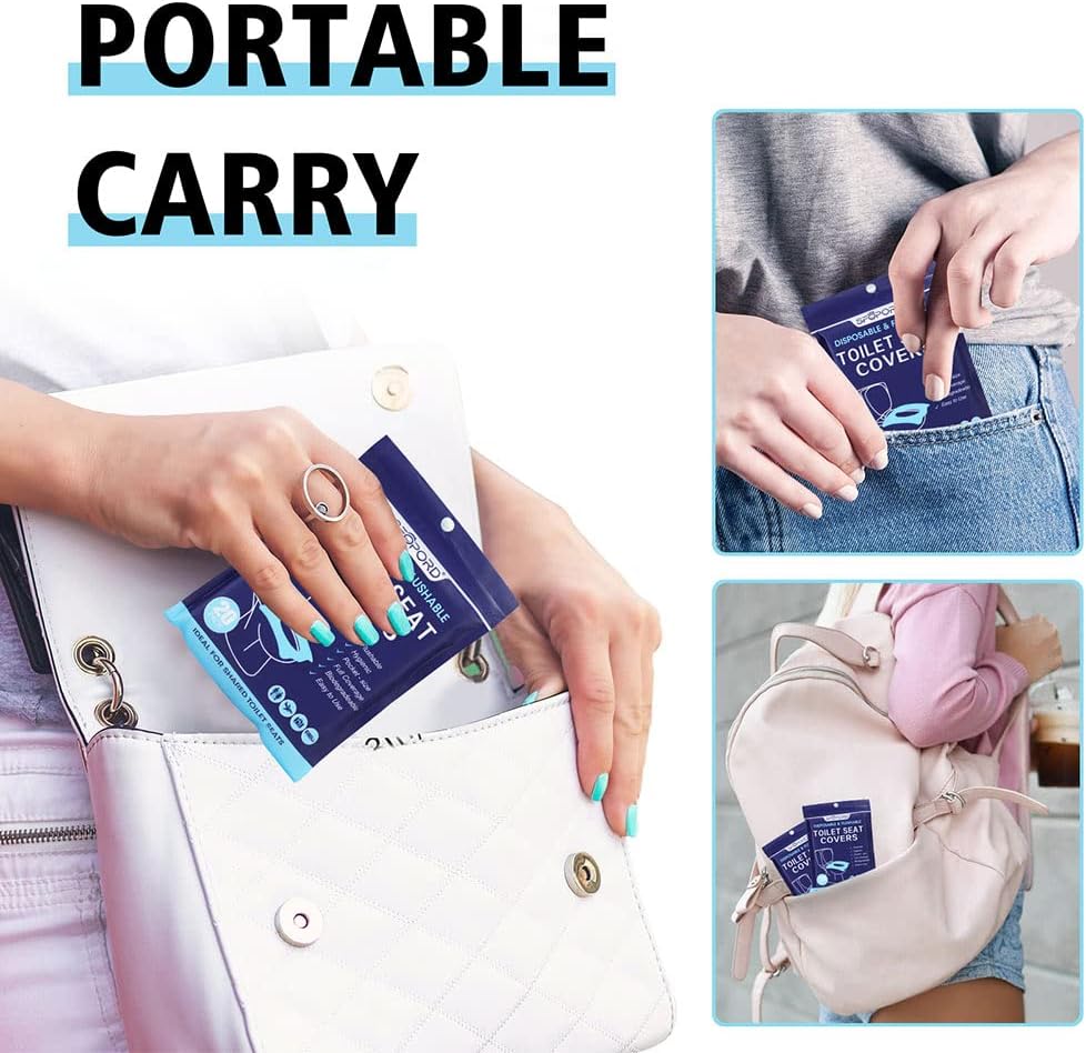 XL 100PCS Toilet Seat Covers Disposable - Flushable Paper Toilet Seat Cover is Travel Accessories