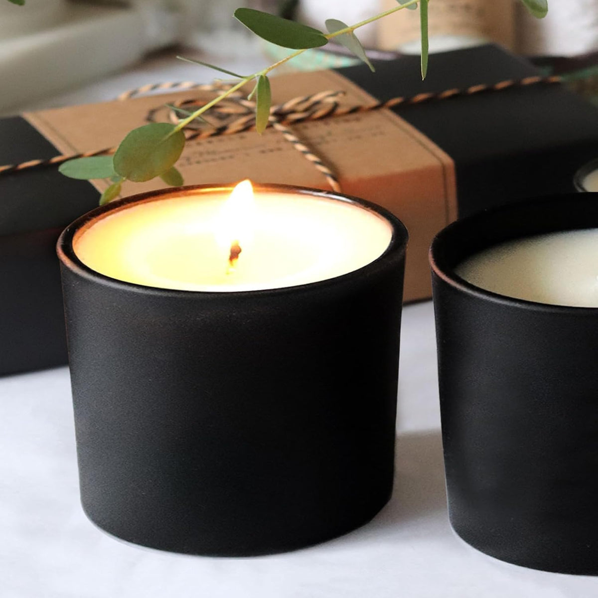 12 OZ Thick Candle Jars for Making Candles 12 Pcs, Empty Jars with Wood Lids for Spice Jars, Sample