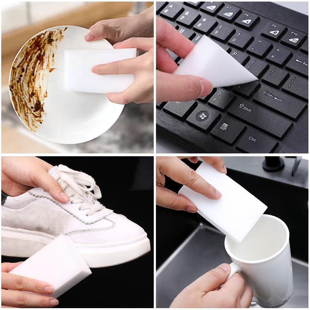(50 Pack) Extra Large Eraser Sponge - Extra Thick, Long Lasting, Melamine Sponges in Bulk Boat