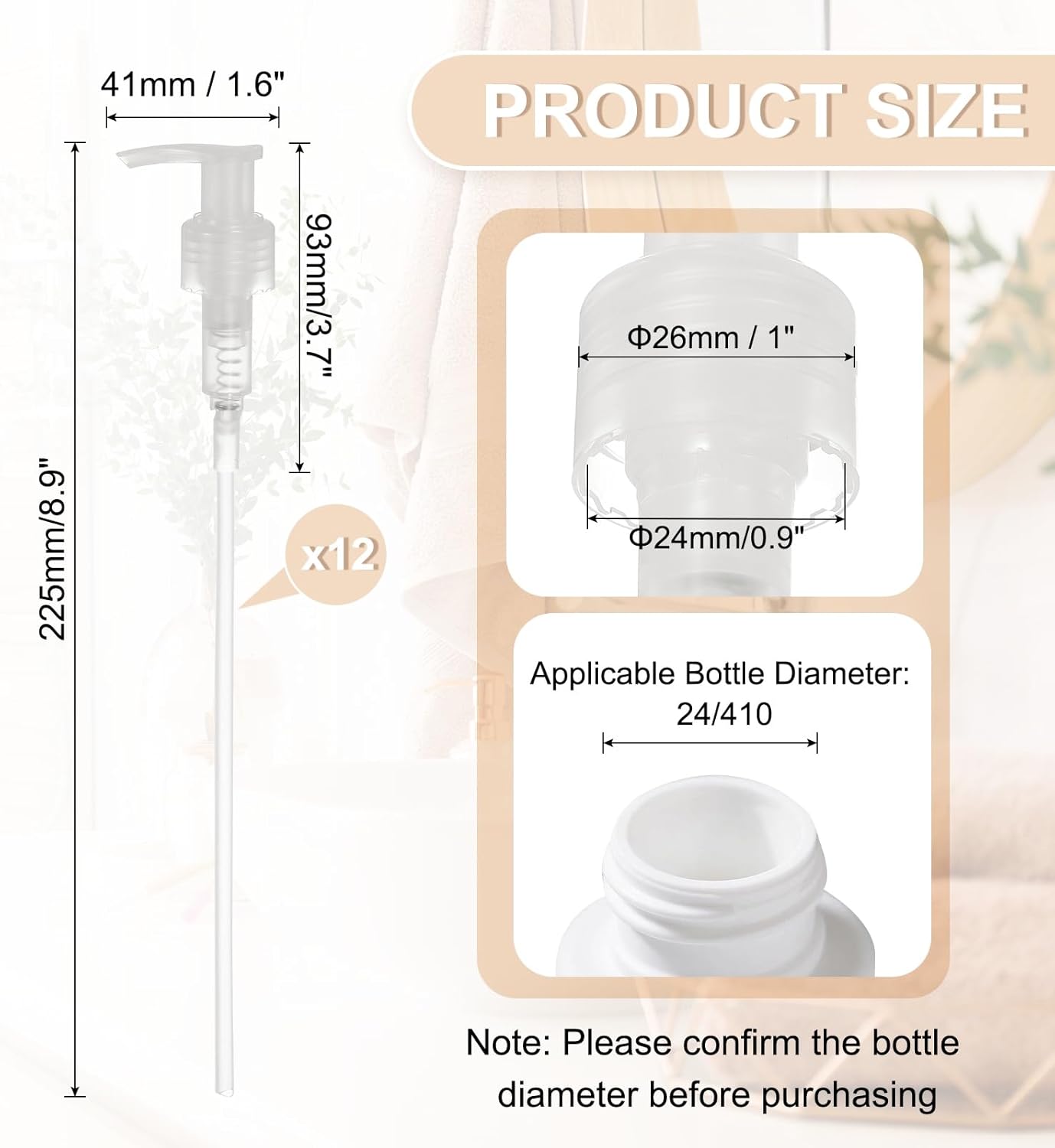 uxcell 12 Pcs Soap Dispenser Pump Heads Soap Dispensers Top Pumps Replacement Switch Pumphead for