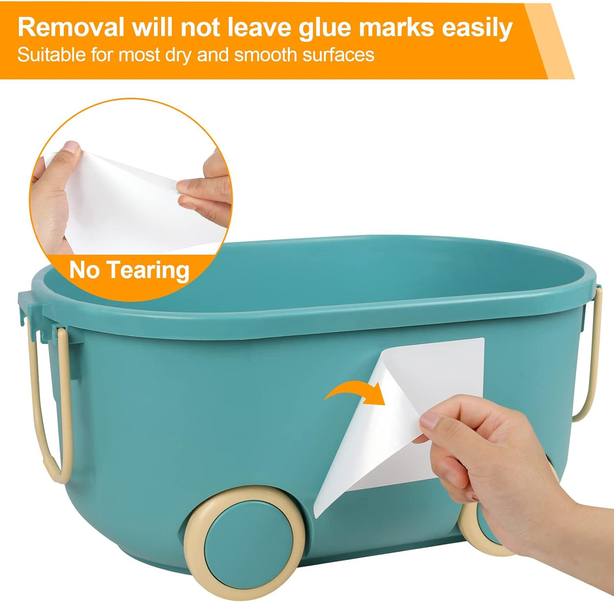 150 Pcs Labels for Storage Bins, 6 X 4 Inch Removable Labels for Storage Bins, Tear Resistant No