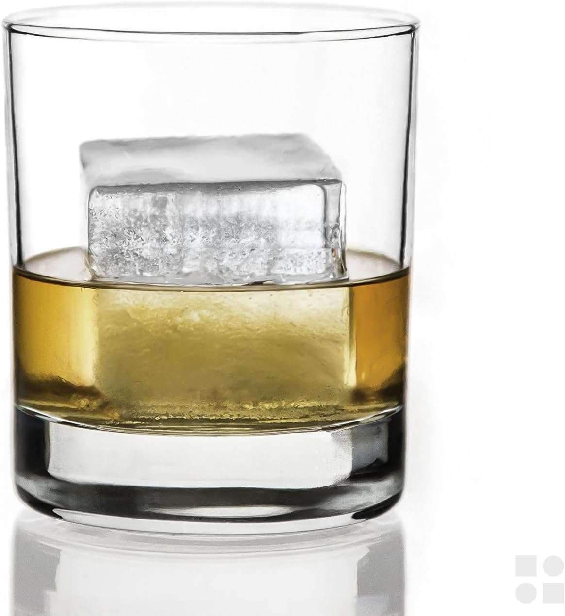glacio Ice Cube Molds – 2-Pack Silicone Trays for 8 Large Square Cubes – Slow-Melt Ice for Whiskey
