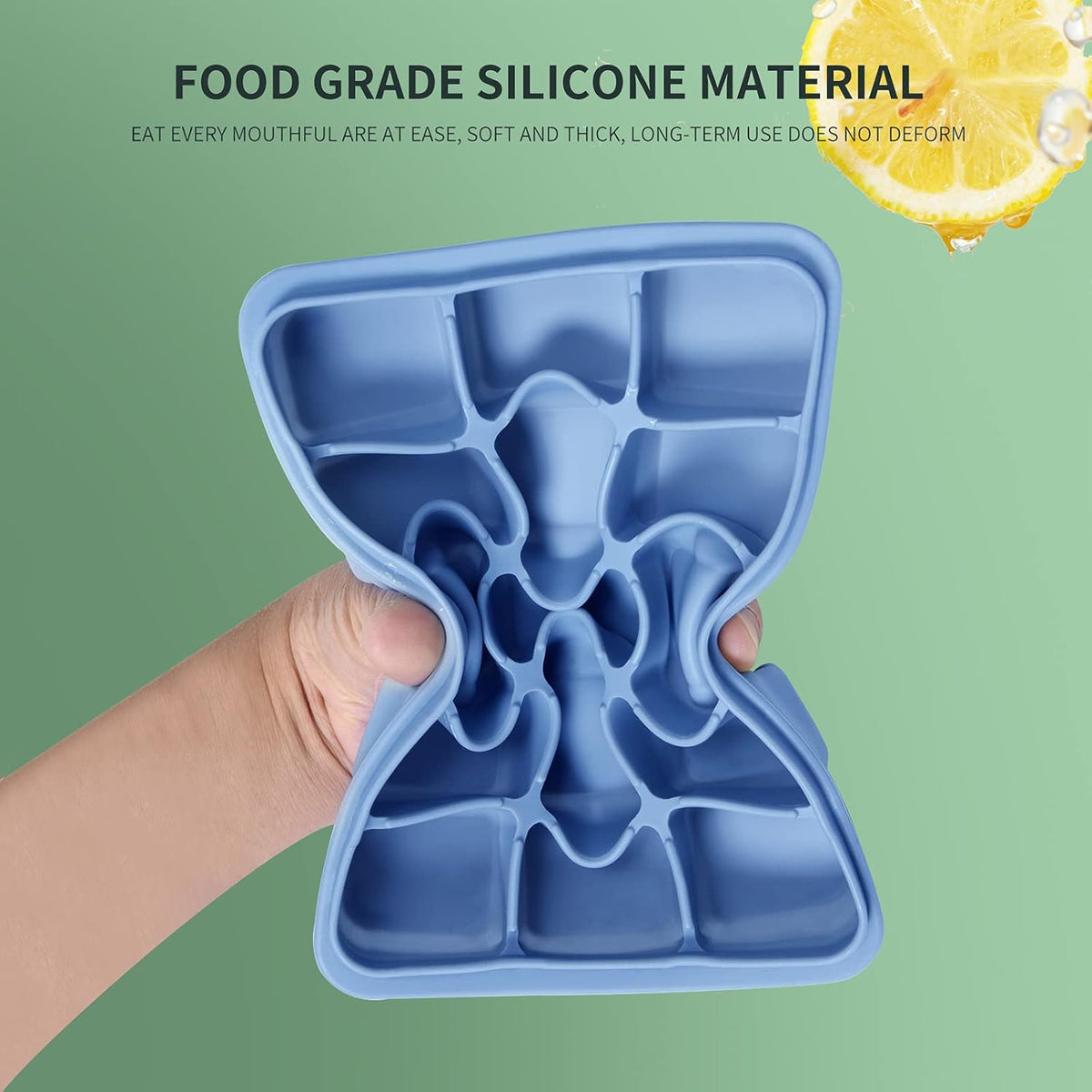 Ice Cube Trays Set of 2, Easy Release 15 Flexible Silicone Ice Cube Molds with Removable Lid