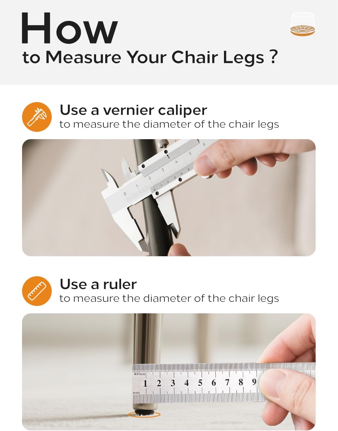 24-Pack Silicone Chair Leg Floor Protectors for Hardwood Floors -Felt Furniture Pads, Rubber Chair