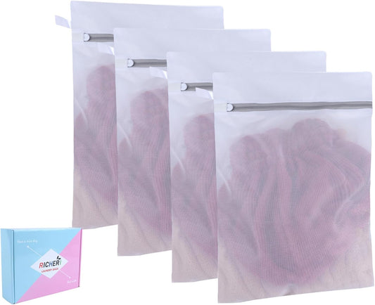 Mesh Laundry Bags, Mesh Wash Bags, Durable Mesh Structure with Strong Zipper, Suitable for