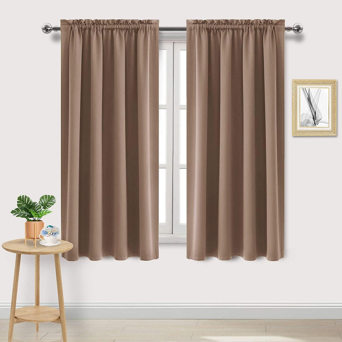 DWCN Blackout Curtains Room Darkening Thermal Insulated Bedroom Curtains Window Curtain Panels, 52