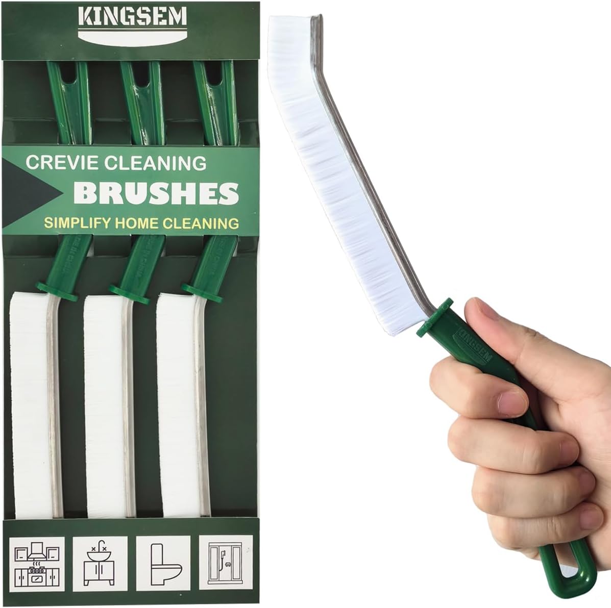 New Crevice Cleaning Brush, Hard-Bristled Washing Brush, Corner Edge Cleaning Brush