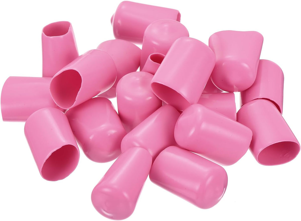 uxcell 20pcs Rubber End Caps 14mm ID Vinyl PVC Round Tube Bolt Cap Cover Screw Thread Protectors