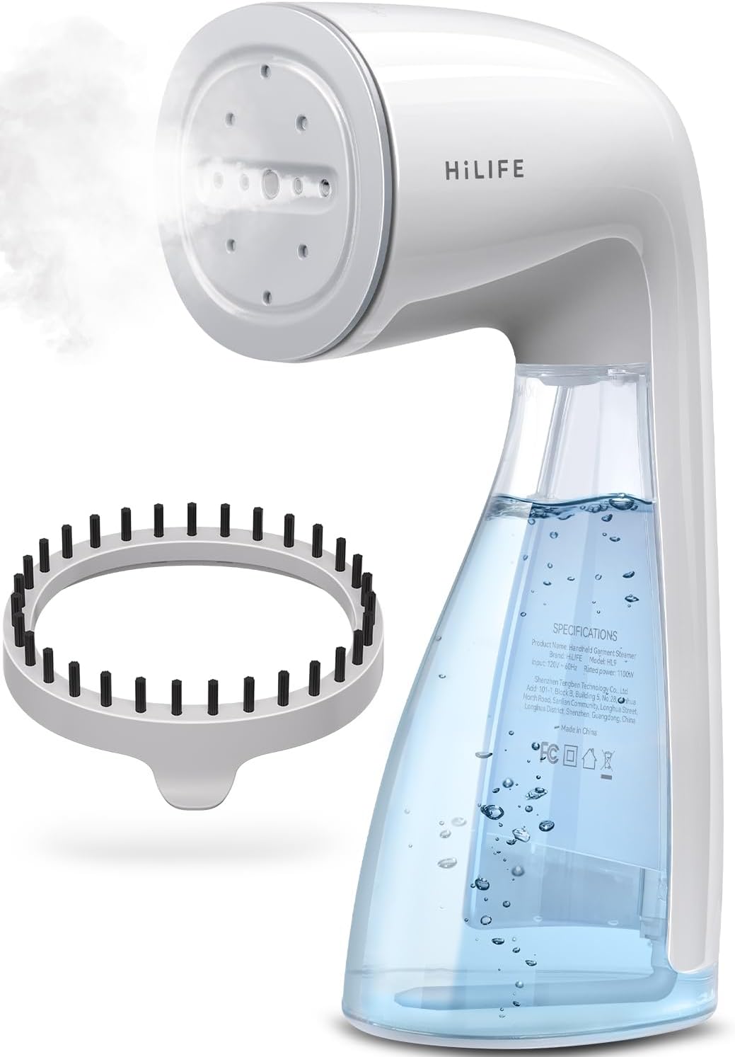 HiLIFE Steamer for Clothes, Handheld Clothes Steamer with Large 300ml Tank, 1100W Strong Power, 30S