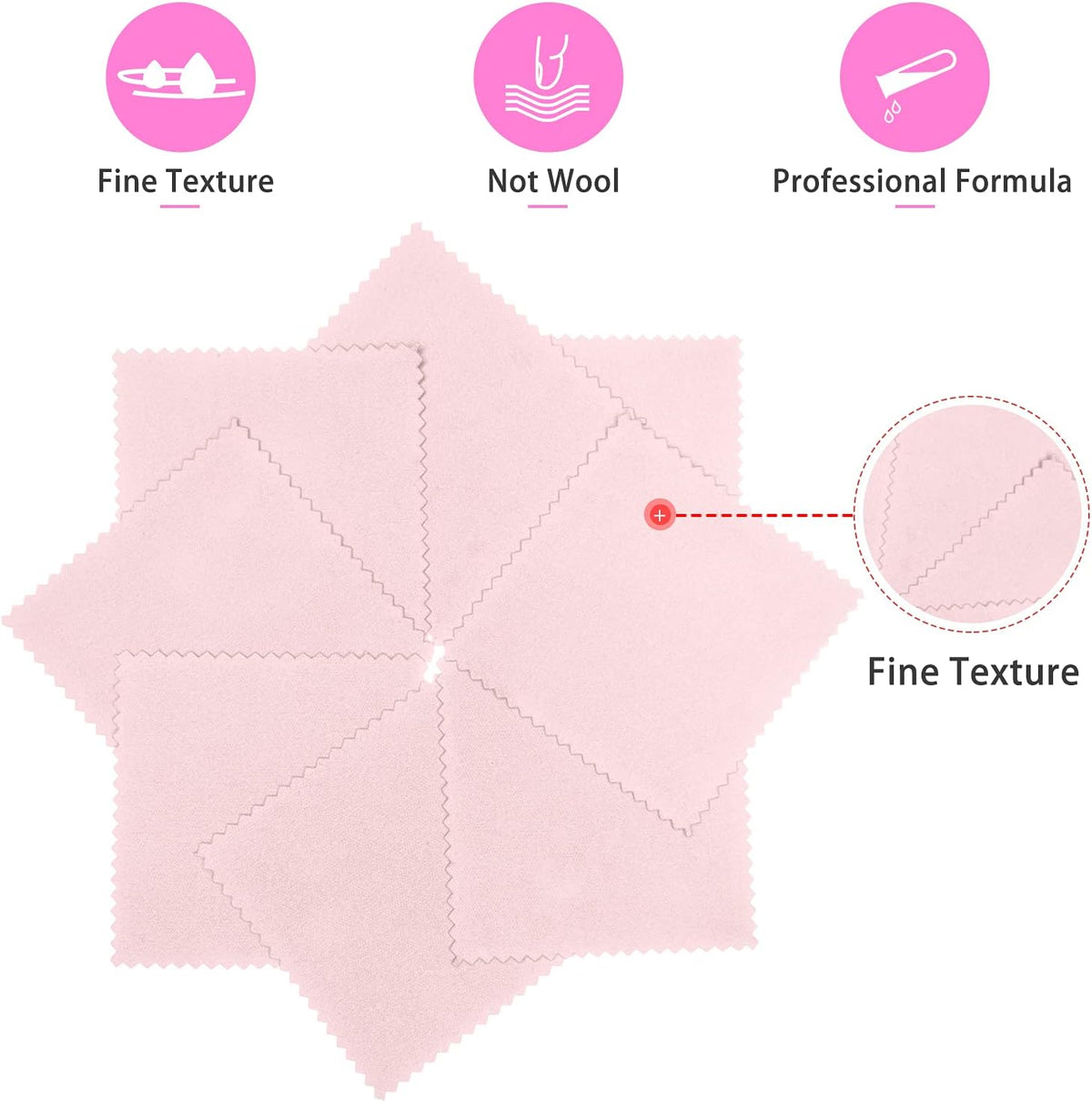 CATIFLIN 100pcs Jewelry Cleaning Cloth, Silver Polishing Cloth Individually Wrapped, Small Jewelry