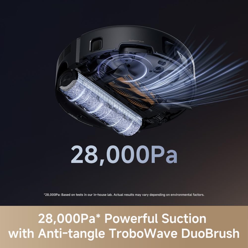 MOVA Z60 Ultra Roller Complete Robot Vacuum and Mop, 28,000Pa Suction, Roller Real-Time Flutting