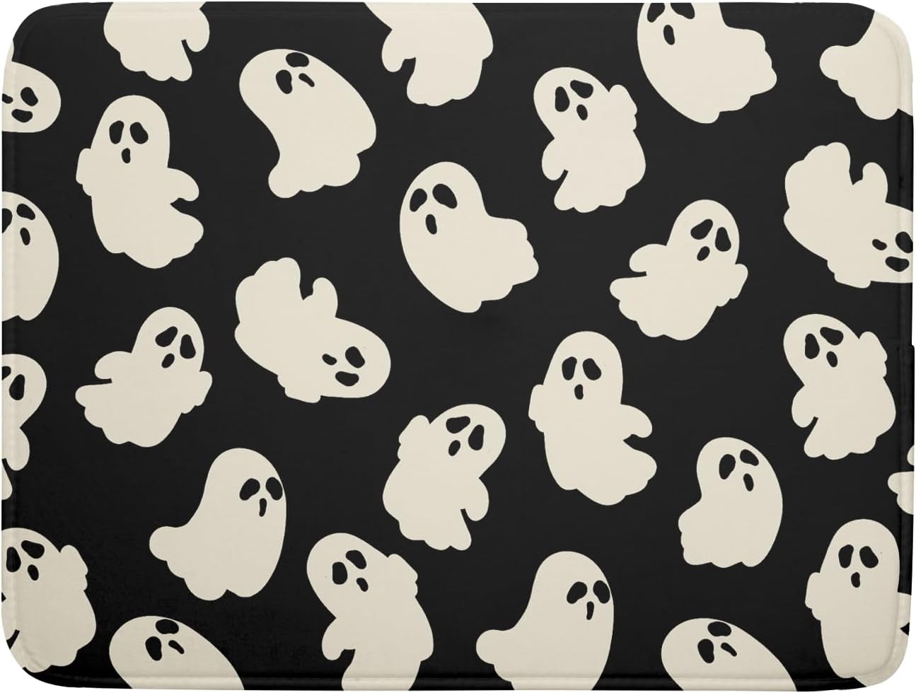 Halloween Ghosts Dish Drying Mat for Kitchen Counter Halloween Cute Ghost Drying Dish Mat 18”x24”