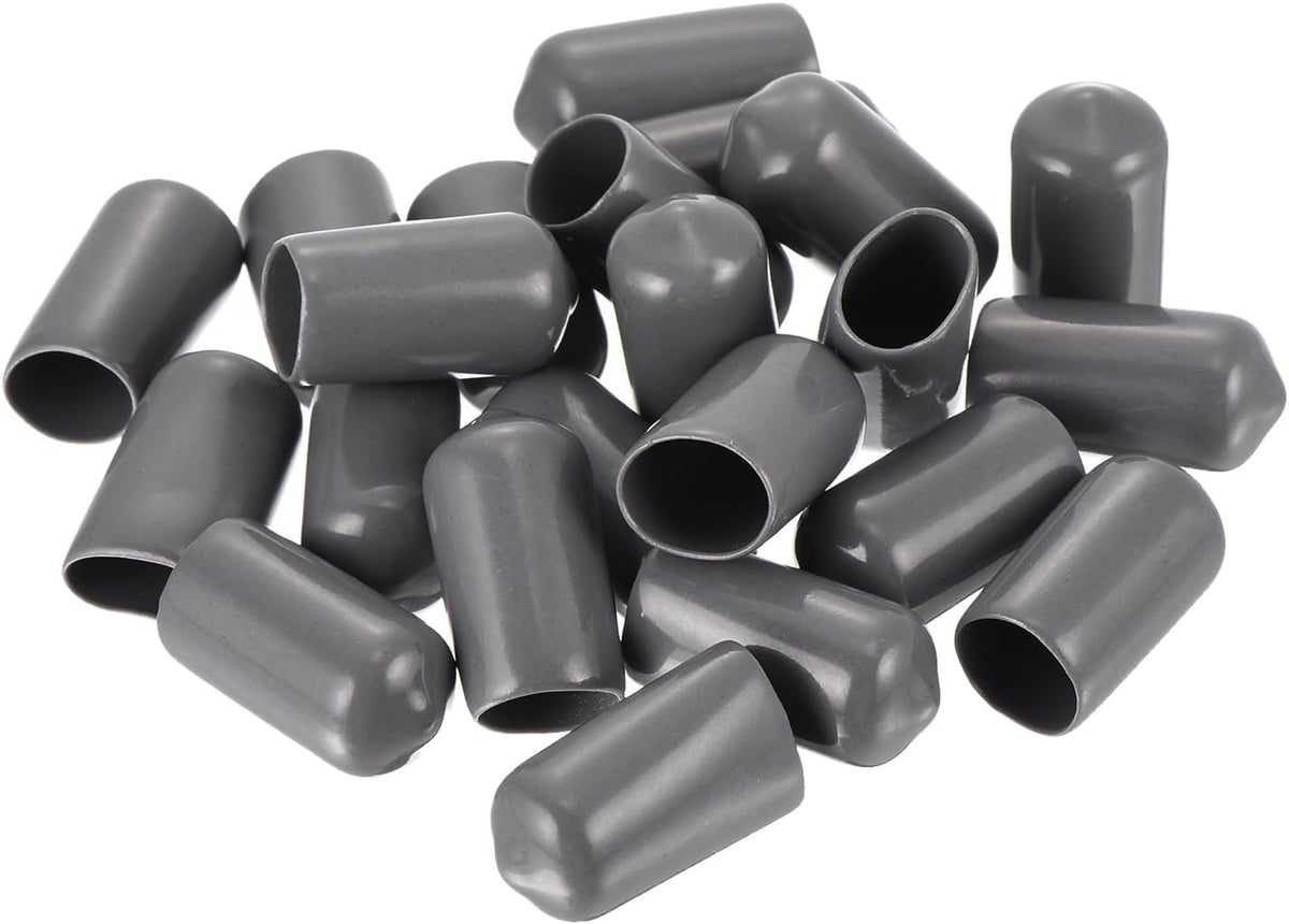 uxcell 20pcs Rubber End Caps 10mm(3/8") ID Vinyl PVC Round Tube Bolt Cap Cover Screw Thread