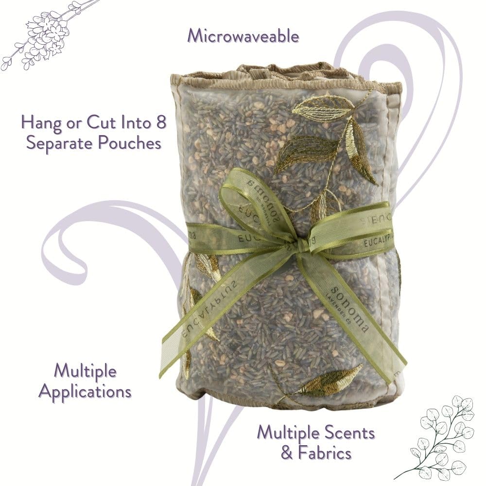 Sonoma Lavender, Dried Eucalyptus and Lavender Sachets by The Yard for Drawers and Closets, Natural