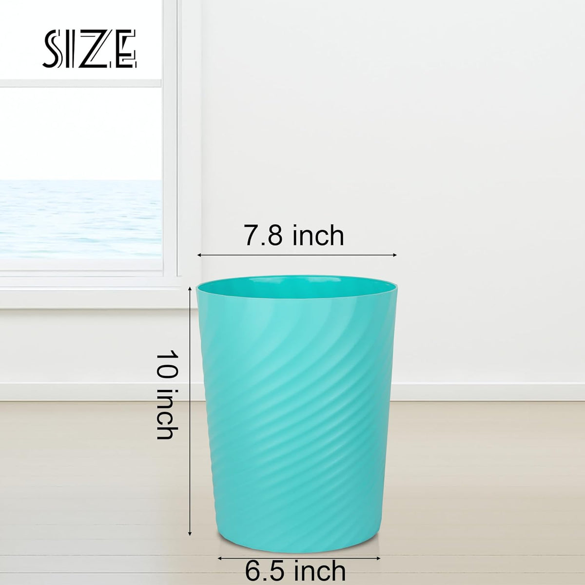 UUJOLY Plastic Small Trash Can Wastebasket, Garbage Container Basket for Bathrooms, Laundry Room