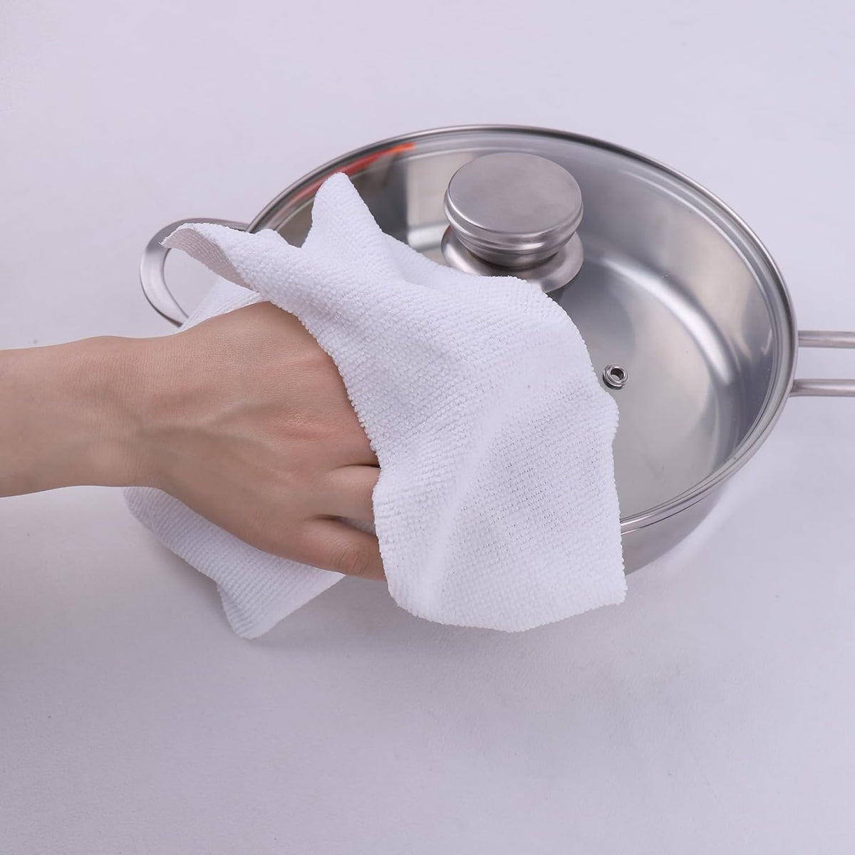 Tricol Clean Profesional Resuable Lint Free Microfiber Edgeless Cleaning Cloth 50PK Cleaning