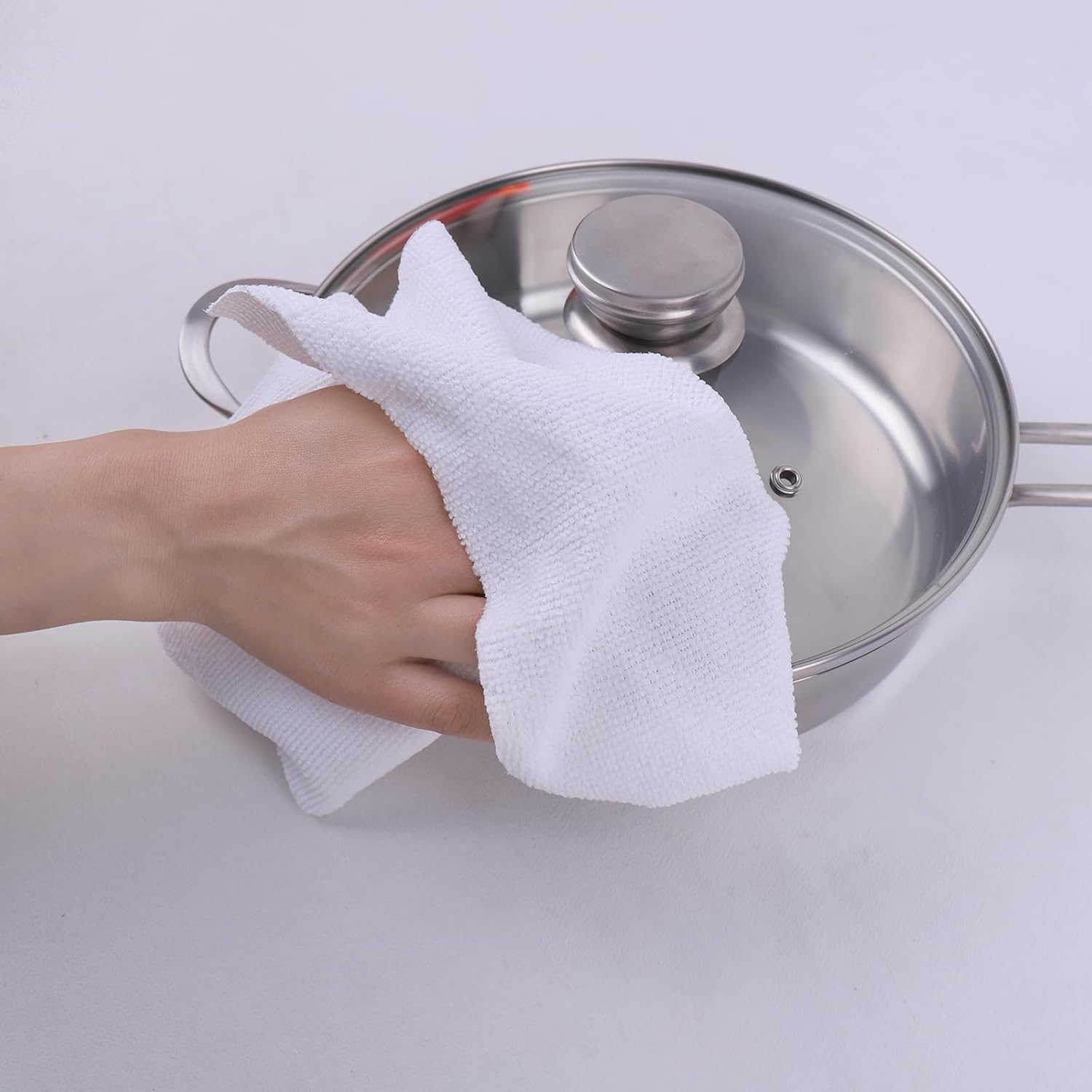 Tricol Clean Profesional Resuable Lint Free Microfiber Edgeless Cleaning Cloth 50PK Cleaning
