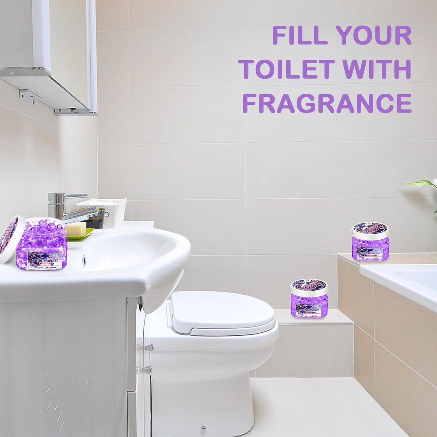 6 Pcs Air Freshener Gel Beads Bulk Odor Eliminator Beads Odor Removing Gel for Home, Bathrooms