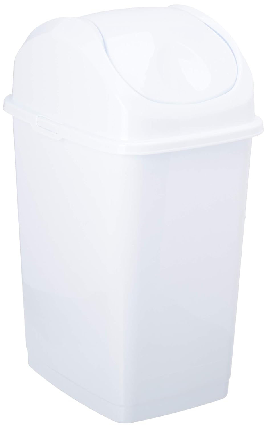 Superio Medium Trash Can with Lid 4.5 Gallon Plastic Swing Top Garbage Can Slim Waste Bin for Under
