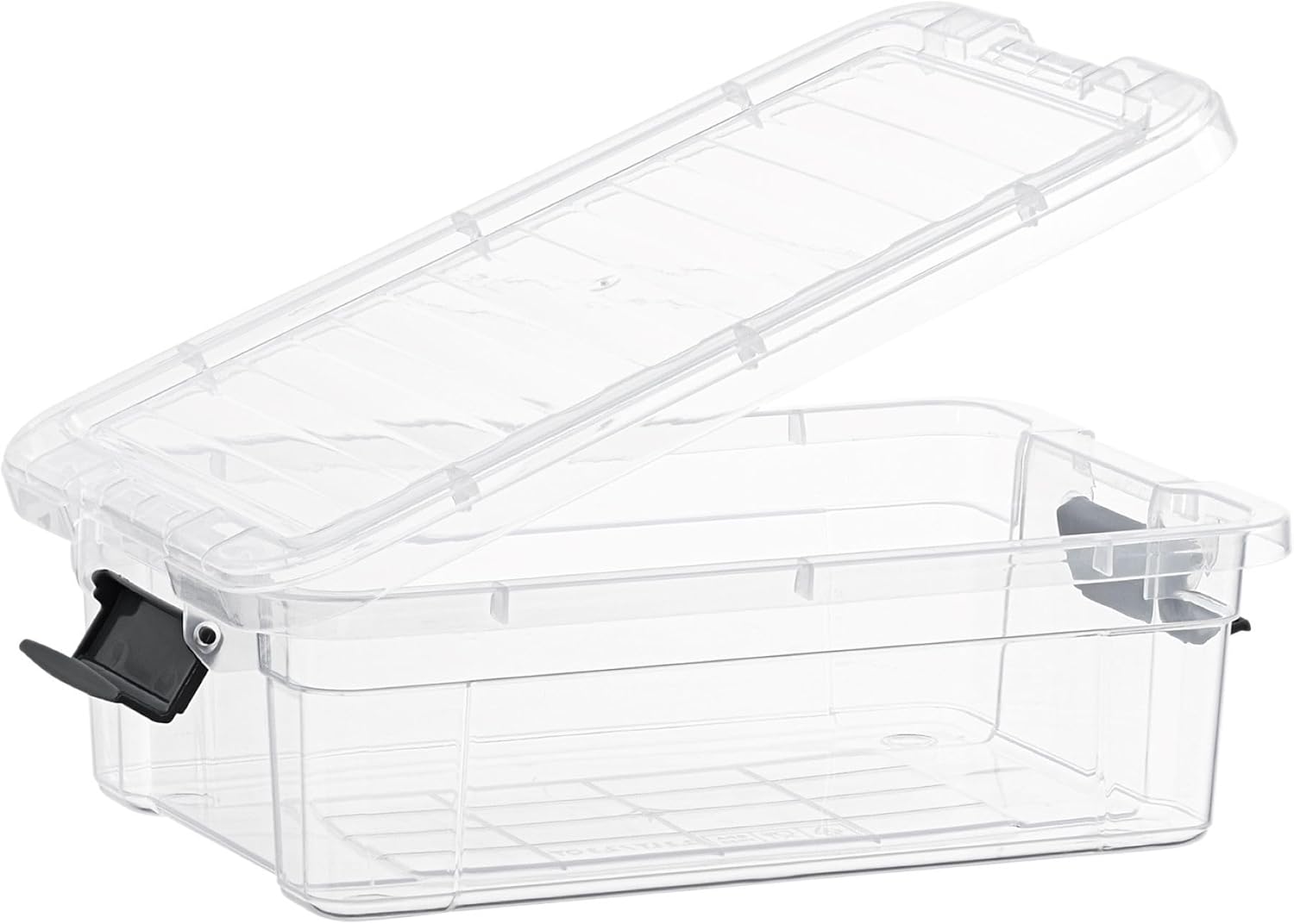 Superio Clear Storage Bins with Lids, Stackable Storage Box with Latches and Handles, Extra Small