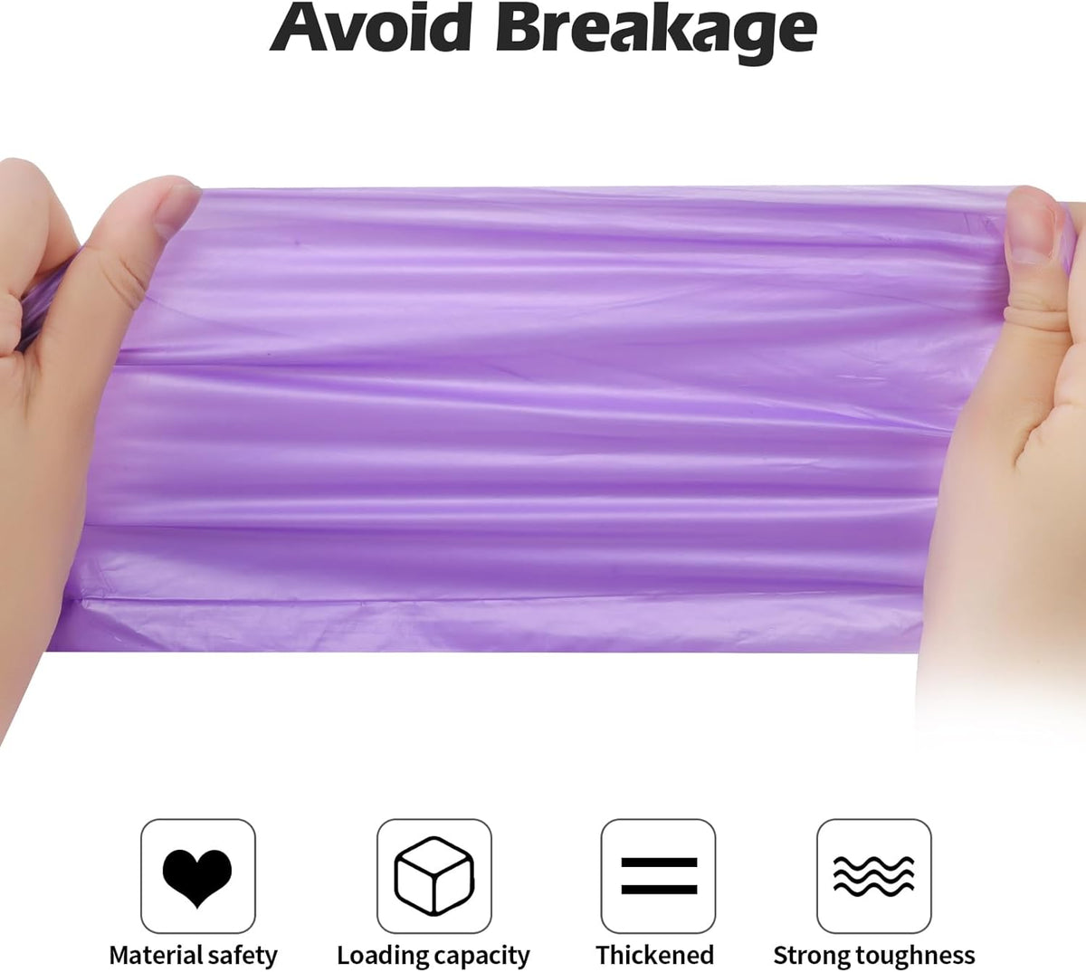 2-4 Gallon Portable Trash Bags,60 Counts Thicken portable Small Garbage Bags for Office