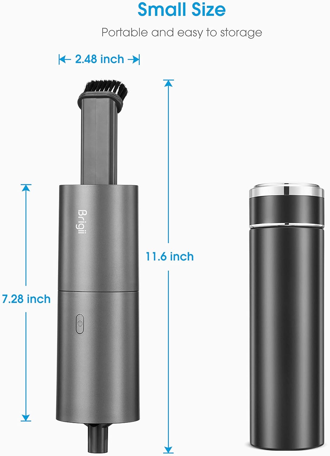 Brigii Mini Vacuum Cleaner,Small Handheld Vacuum Cordless USB Rechargeable,Dust Buster and Blower 2