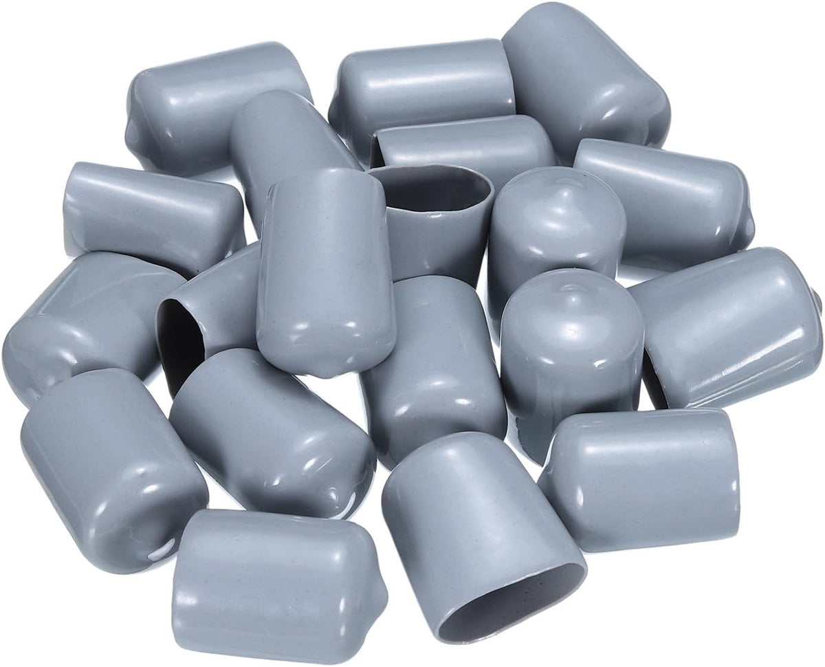 uxcell 20pcs Rubber End Caps 19mm(3/4") ID Vinyl PVC Round Tube Bolt Cap Cover Screw Thread