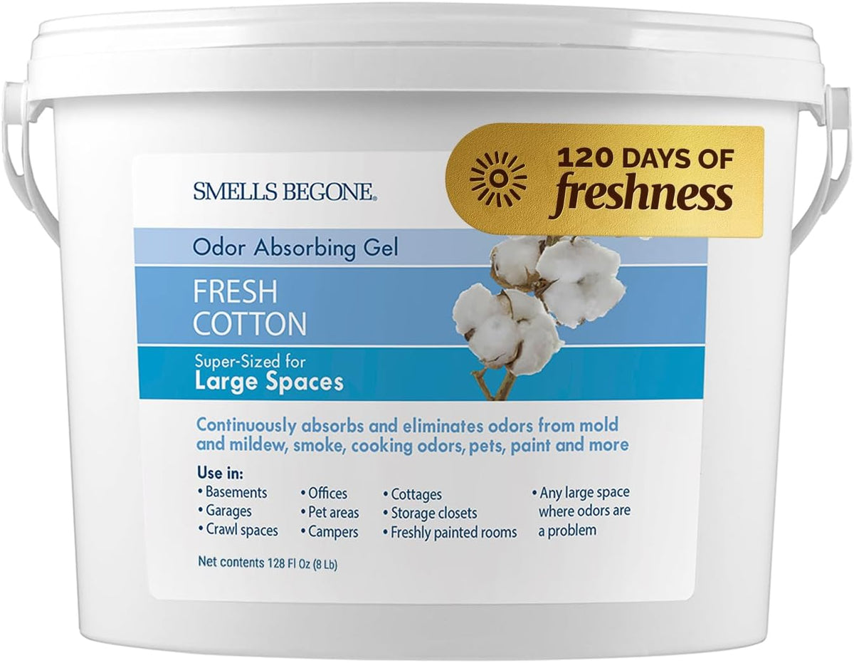 SMELLS BEGONE 1-Gallon Odor Absorber Gel - Air Freshener & Odor Eliminator for Homes, Garages &