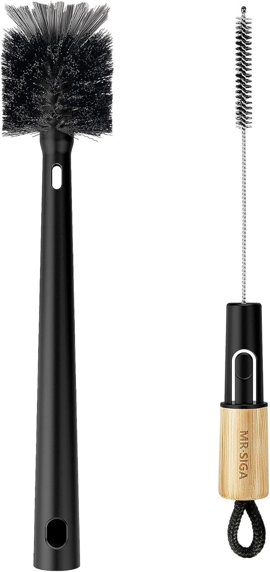 MR.SIGA Water Bottle Brush and Straw Cleaner Brush, Long Handle Bottle Cleaner Brush, 2 in 1 Bottle