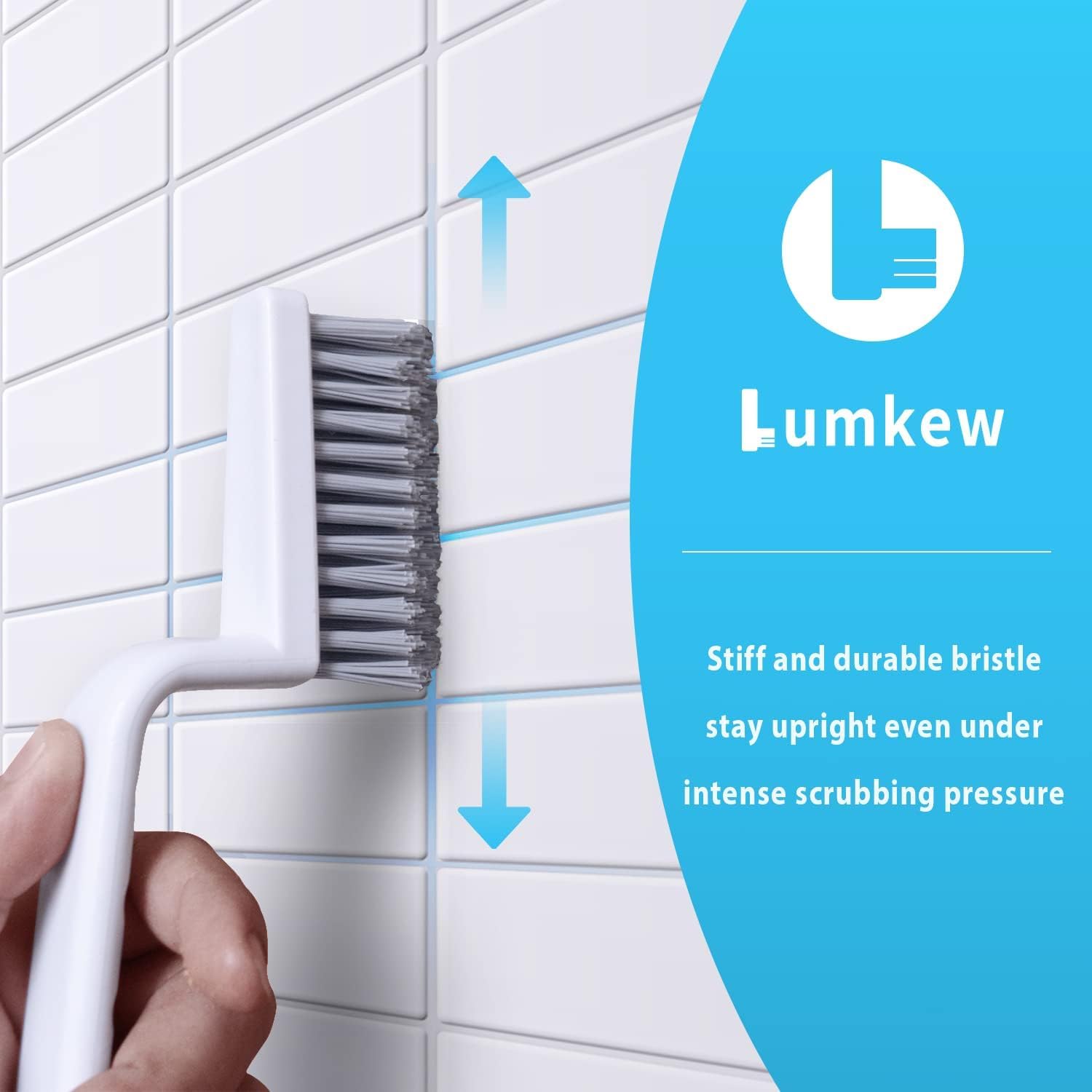 Lumkew Grout Brush Cleaning, 4 Pcs Grout Cleaner Scrubber for Tile Floors – view 5