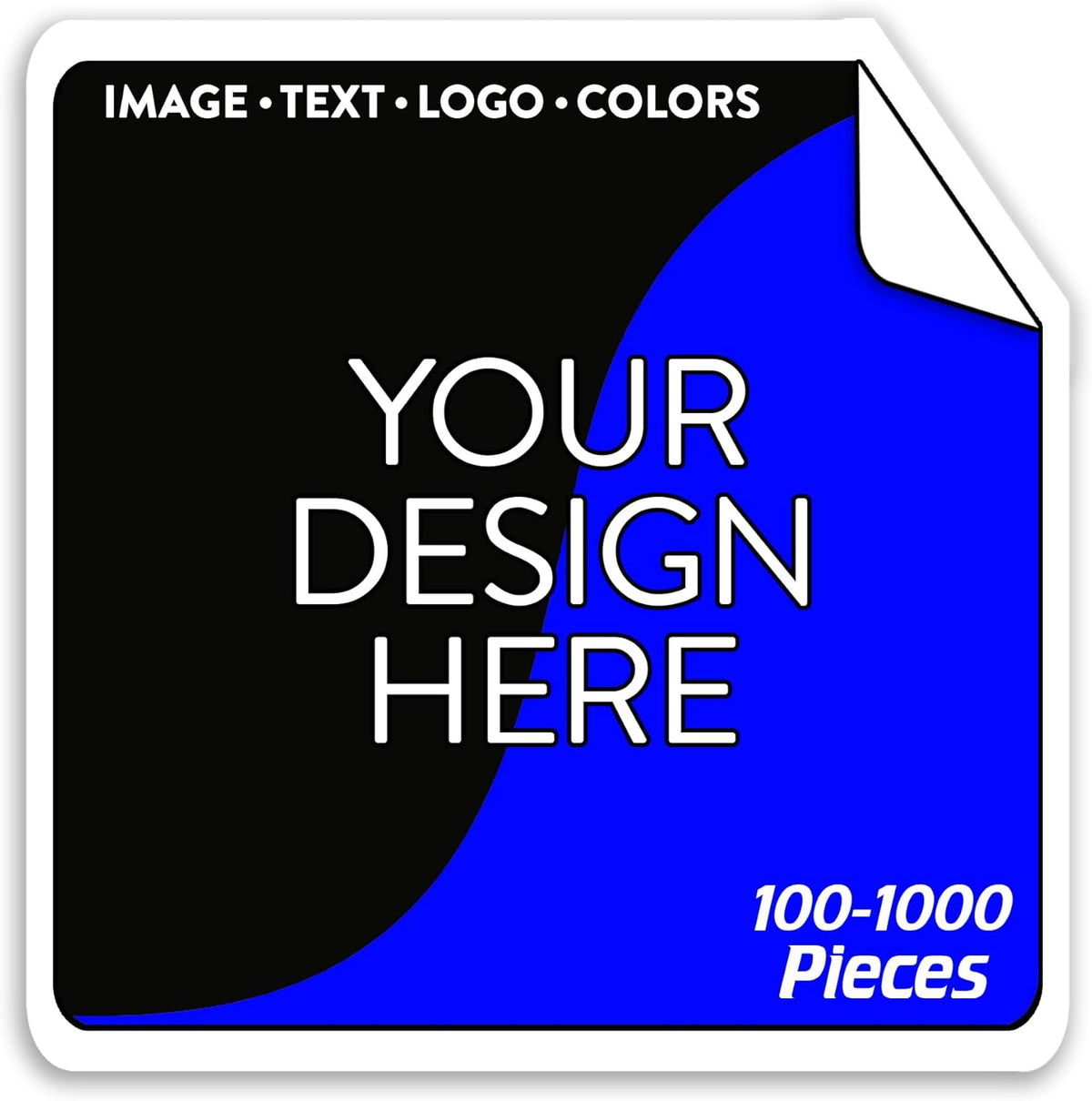 5-1000 Custom Vinyl Stickers - Upload Your own Image, Text, Design, Logo - Personalized Logo Labels