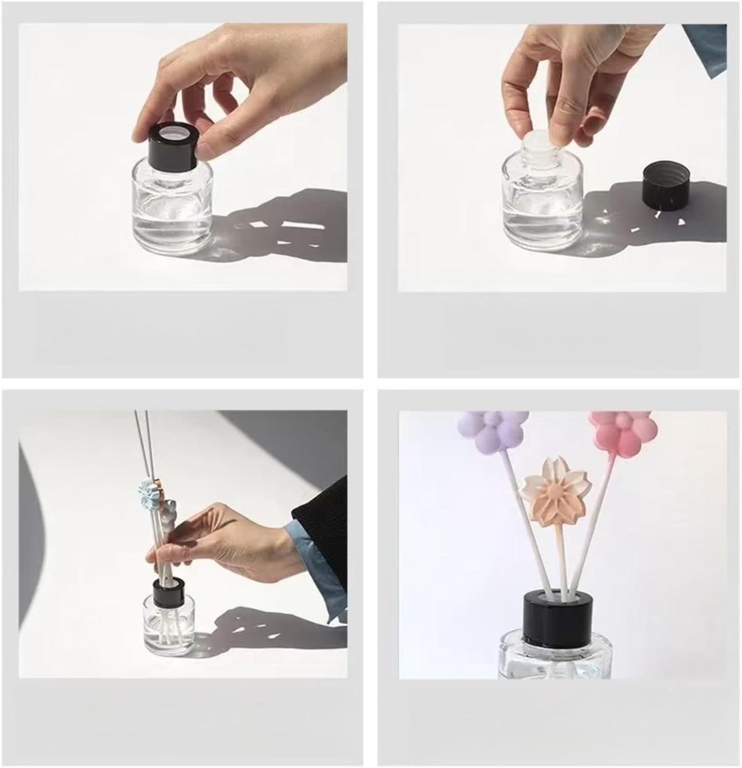 5 Pcs Reed Diffuser Bottle，50ml（1.7oz） Suitable for Household use，Reed Diffuser Base for Permanent