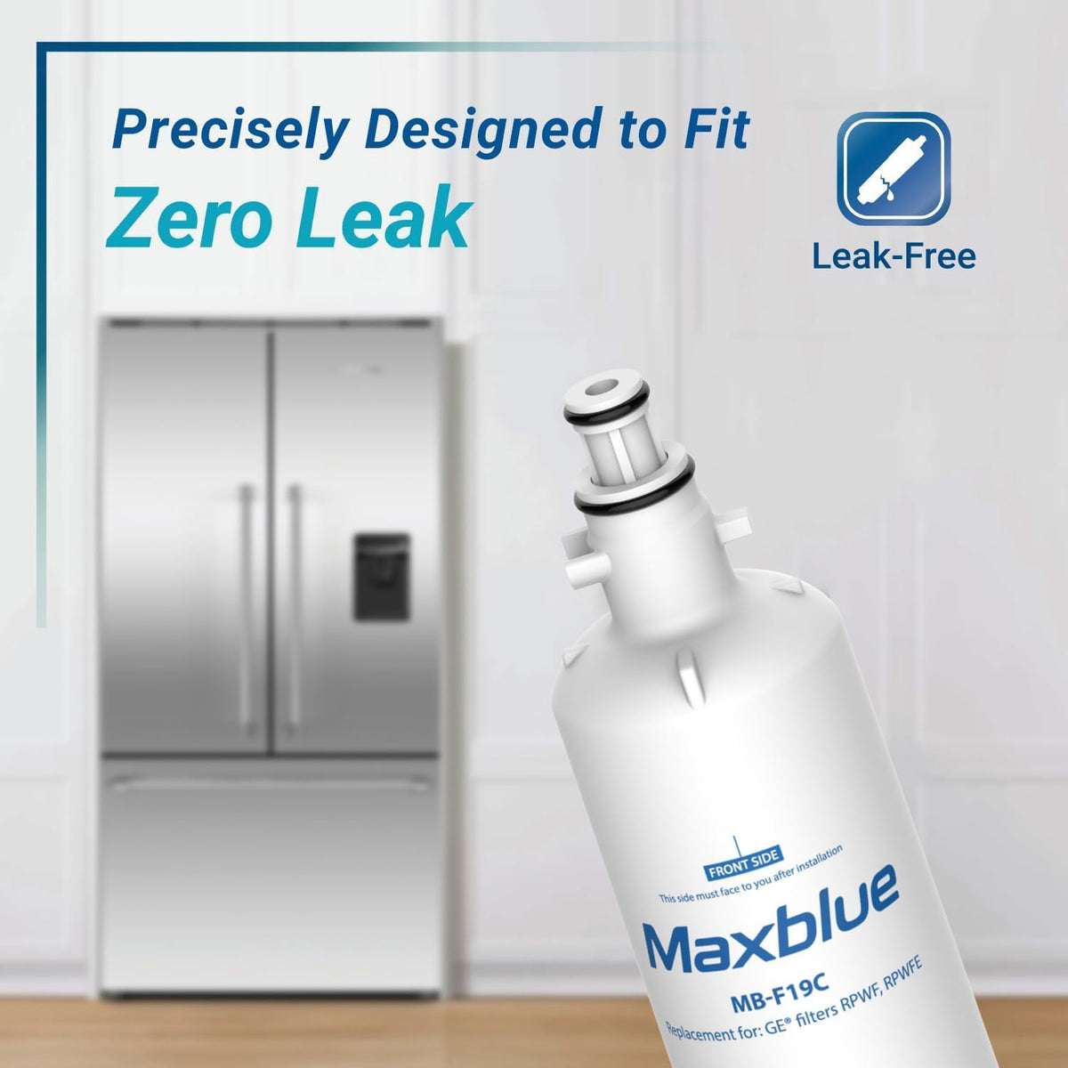 Maxblue Replacement for GE® RPWFE®, RPWF (with CHIP) Refrigerator Water Filter, Compatible with