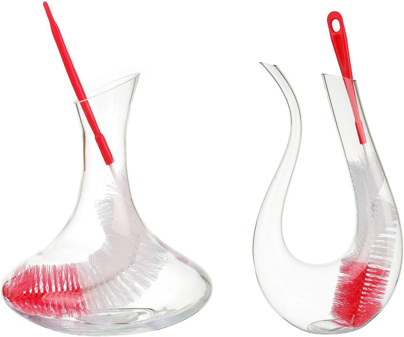 ALINK 3-Pack Long Red Bottle Cleaning Brush for Narrow Neck Beer, Wine, Kombucha, Hydroflask