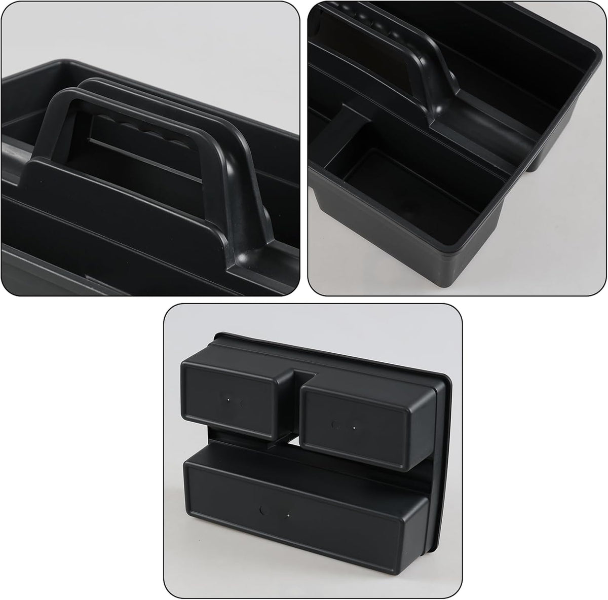 6 Pack Plastic Cleaning Caddy with Handle for Cleaning Supplies, Gray Plastic Carry Caddy Cleaning