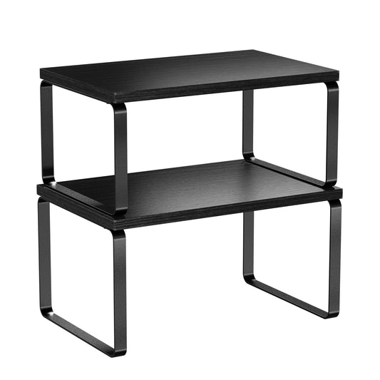 Simple Trending Cabinet Organizer Shelf, Set of 2 Stackable Kitchen Counter Shelves, Expandable