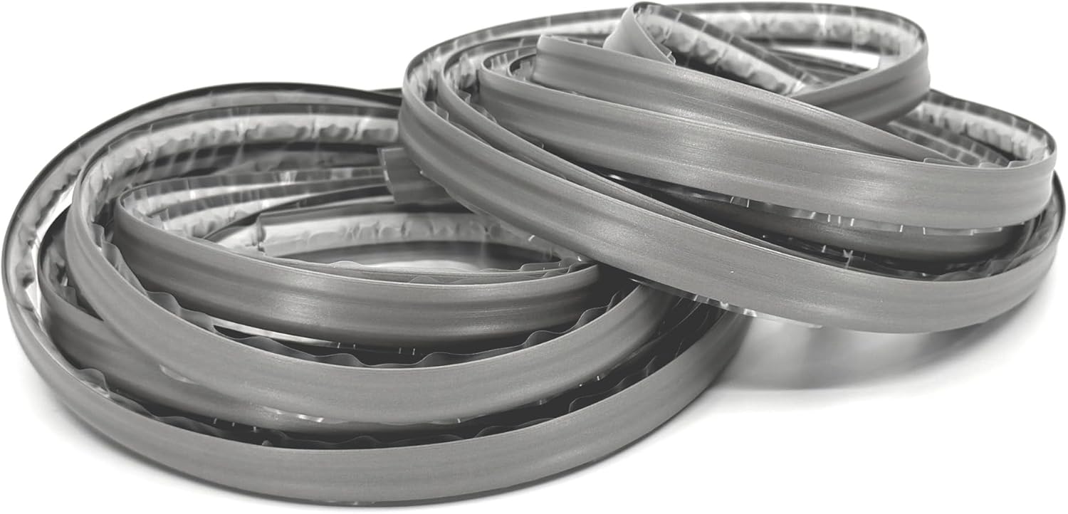 InstaTrim The Original Flexible Trim - 2-Pack of 10ft Grey 1/2" Wide Caulk Tape - Adhesive Trim