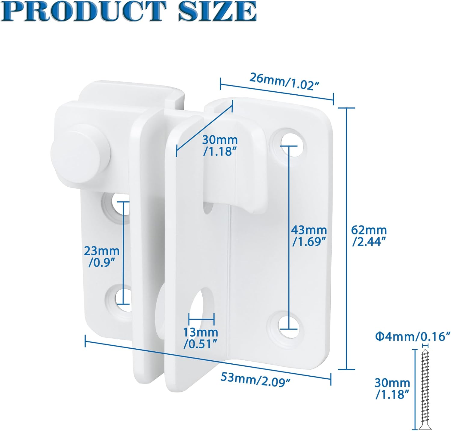 Alise Flip Latch,Gate Latches Slide Bolt Latch Safety Door Lock Catch for Barn Cabinet Pet Cage