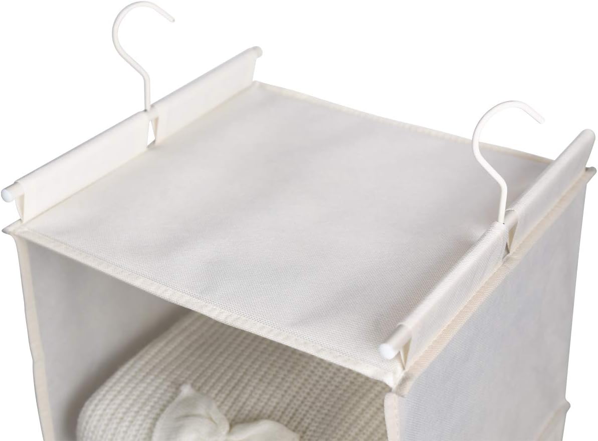 MAX Houser 4-Shelf Hanging Closet Organizer, Space Saver, Cloth Hanging Shelves with 2 Side