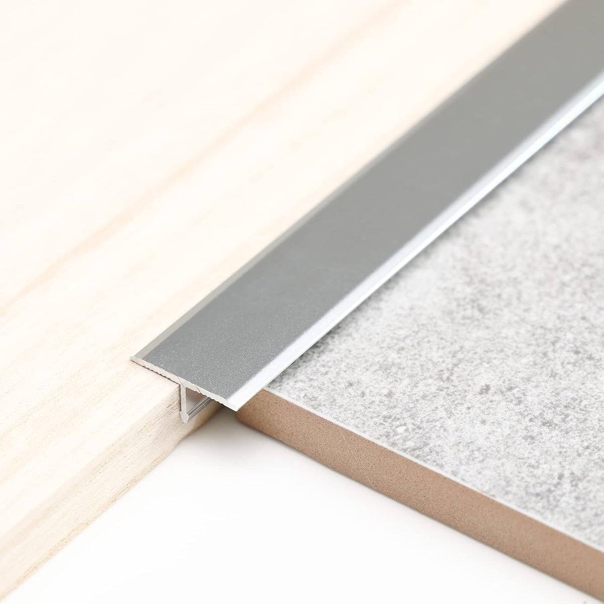 3Pcs Aluminum T Molding Trim & Floor Transition Strips, Flat Divider Strip for Door Threshold and