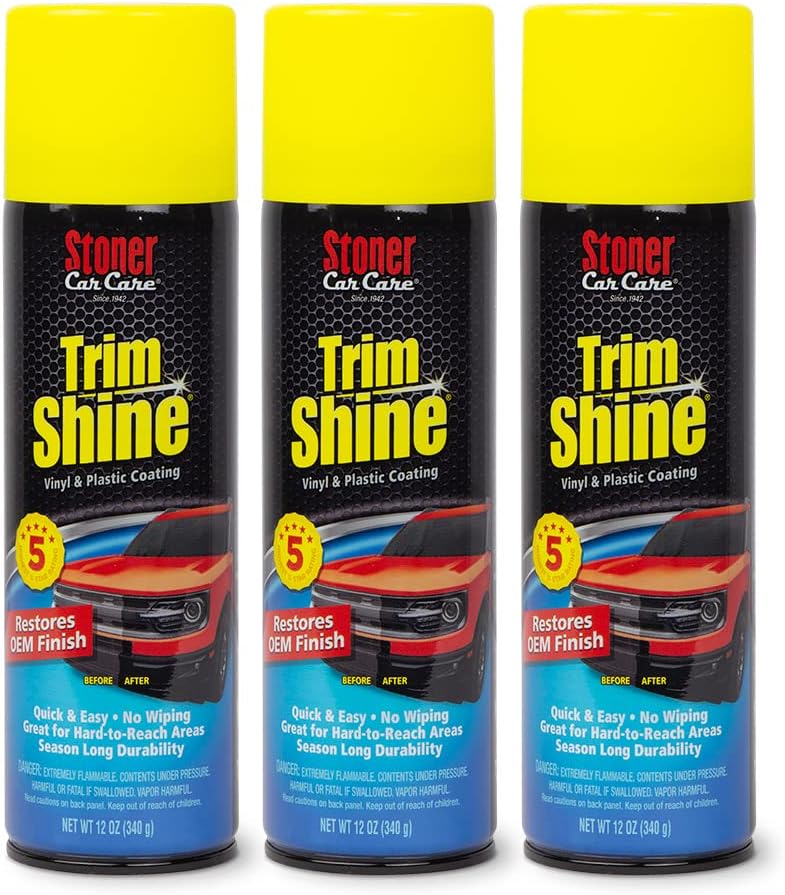 Stoner Car Care 91034-3PK Trim Shine – Vinyl and Plastic Protectant for Interior and Exterior