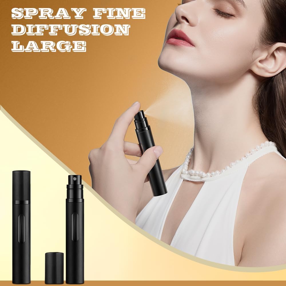 10ml Perfume Atomizer Travel Refillable, 3PCS Perfume Travel Refillable Bottle,Bottom-Filling
