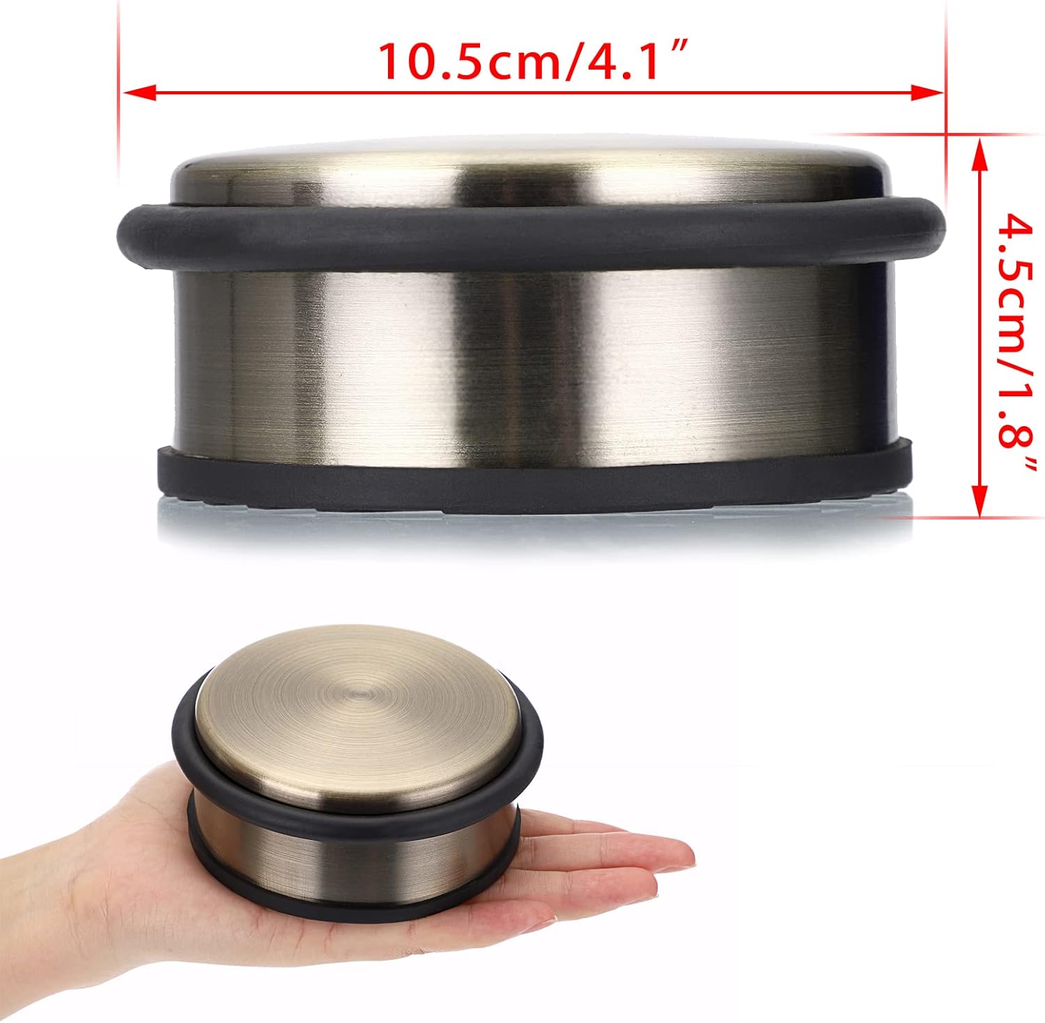Sumnacon Heavy Duty Floor Door Stopper No Drill, Durability Stainless Steel Door Stops with